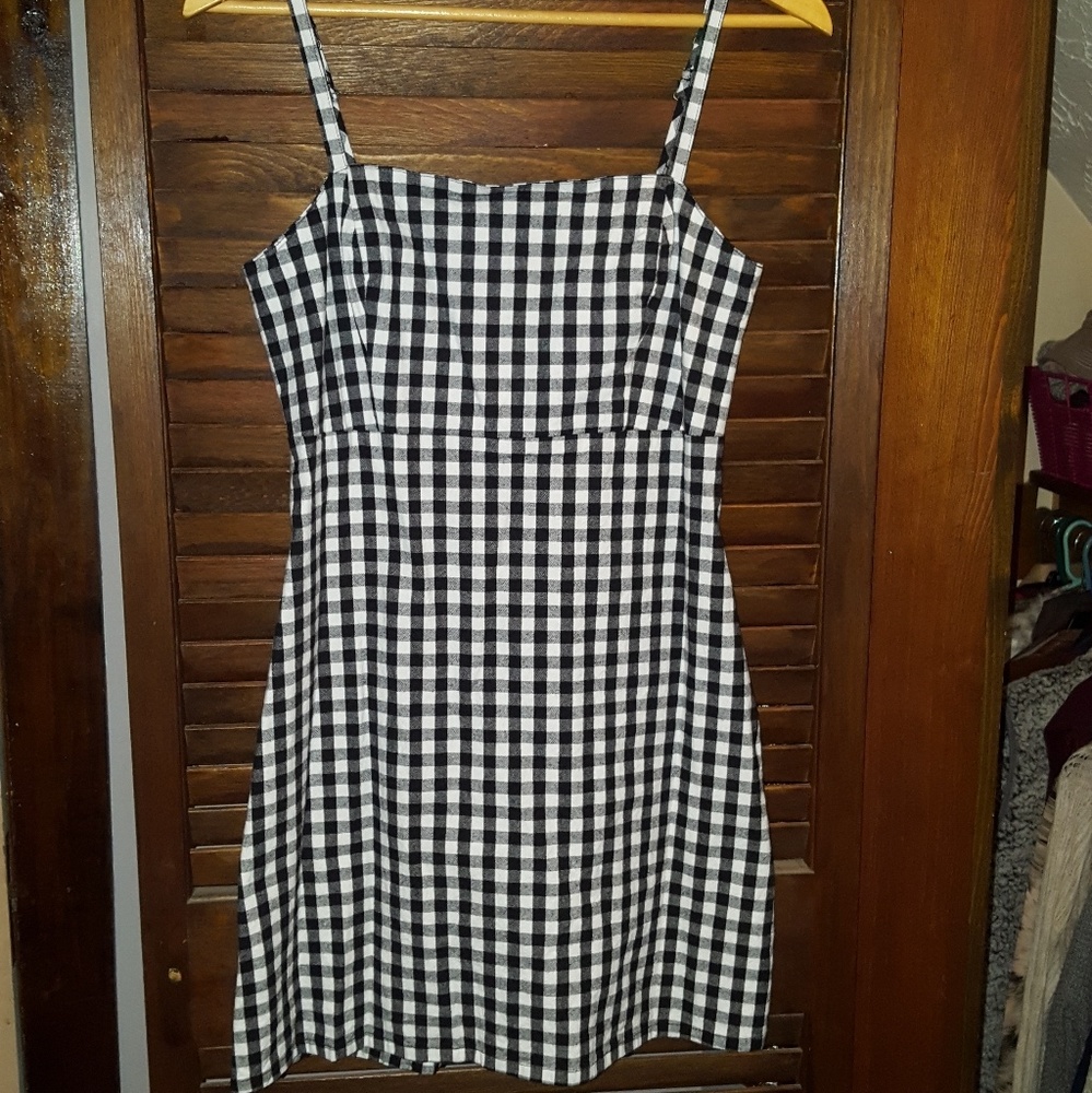 NWOT Hollister black & white checkered dress